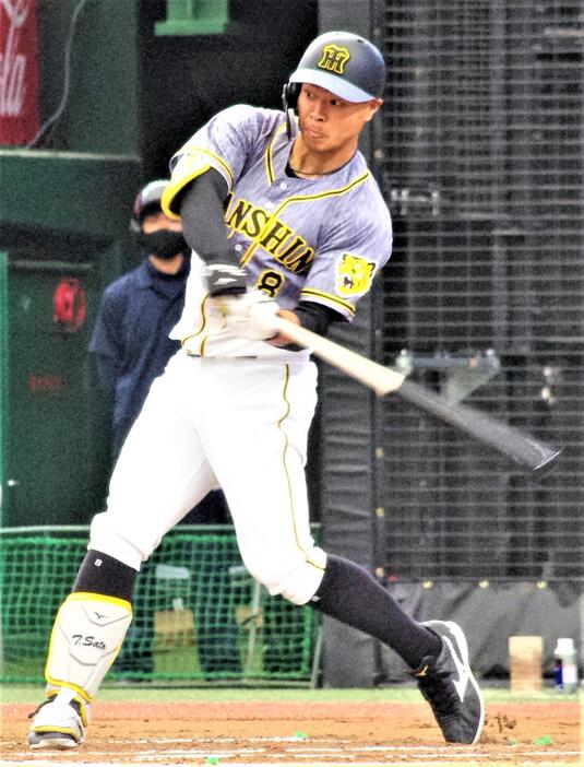 阪神のドラ1佐藤が西武の今井から49年ぶりに新人最多本塁打記録を更新する6号を放つ