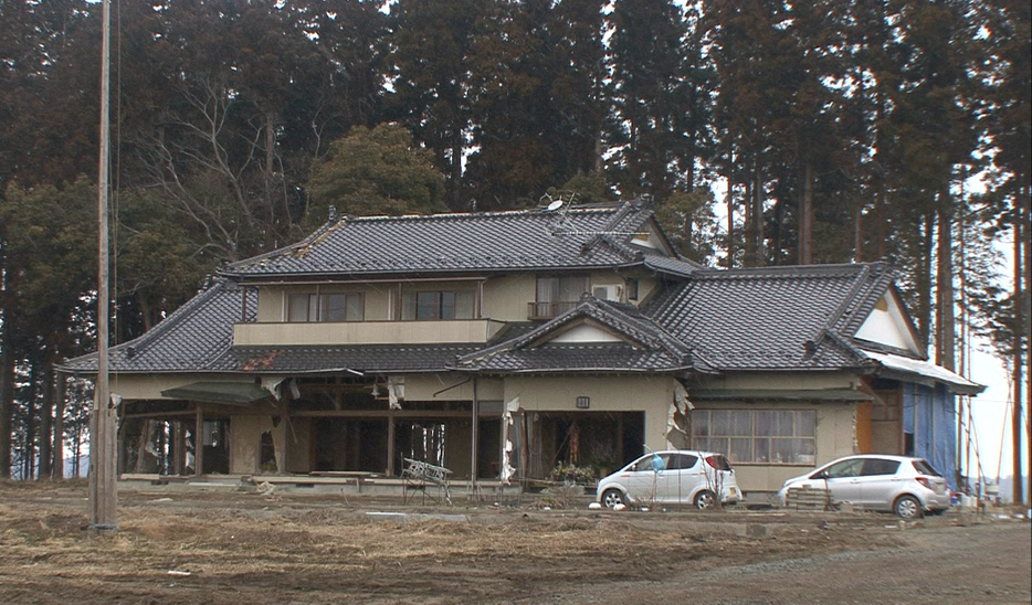 被災した上野さんの自宅（2012年3月　撮影：笠井千晶）