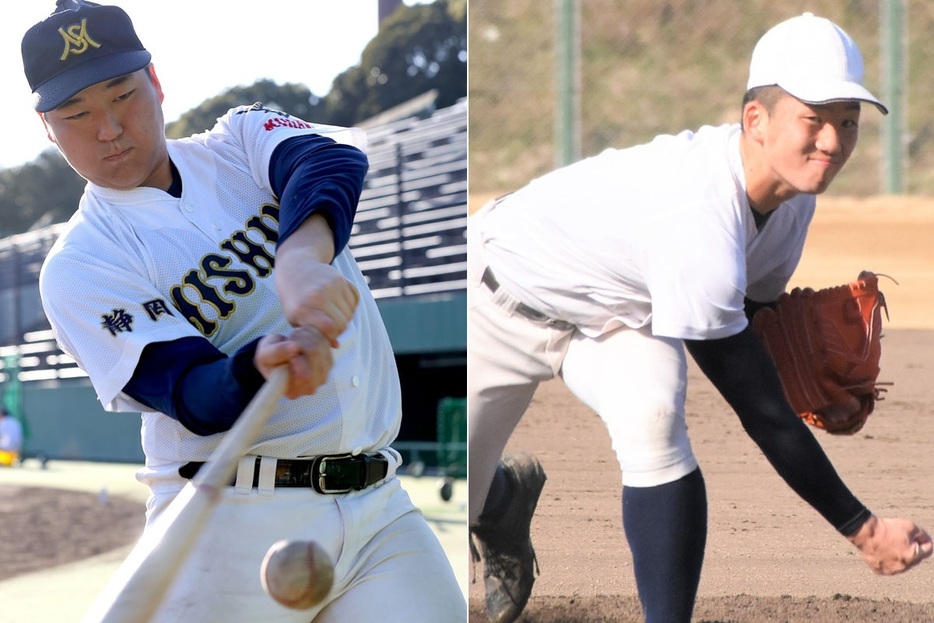 三島南の小堂湧貴（左）と鳥取城北の広田周佑