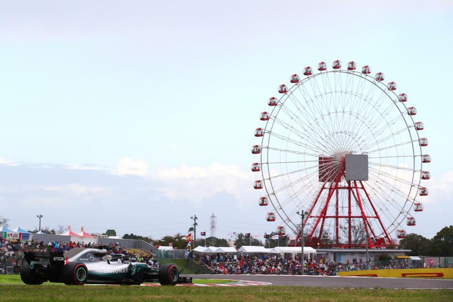 F1日本GP2018を制したルイス・ハミルトン。3年ぶりに観客動員はアップしたが（写真：田村翔/アフロスポーツ）