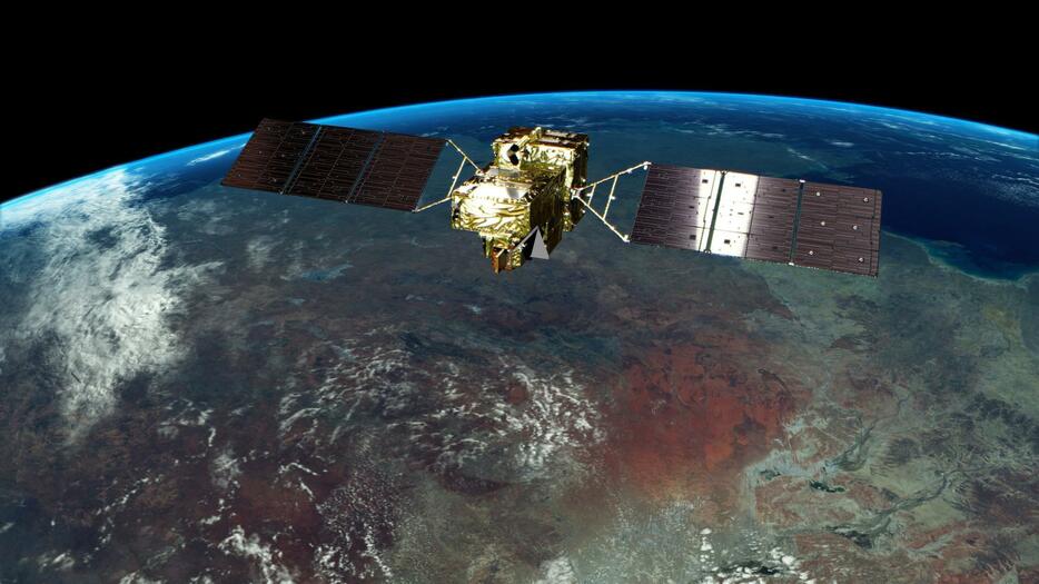 [画像]温室効果ガス観測衛星「いぶき2号」の地球軌道上のイメージ図（c）JAXA