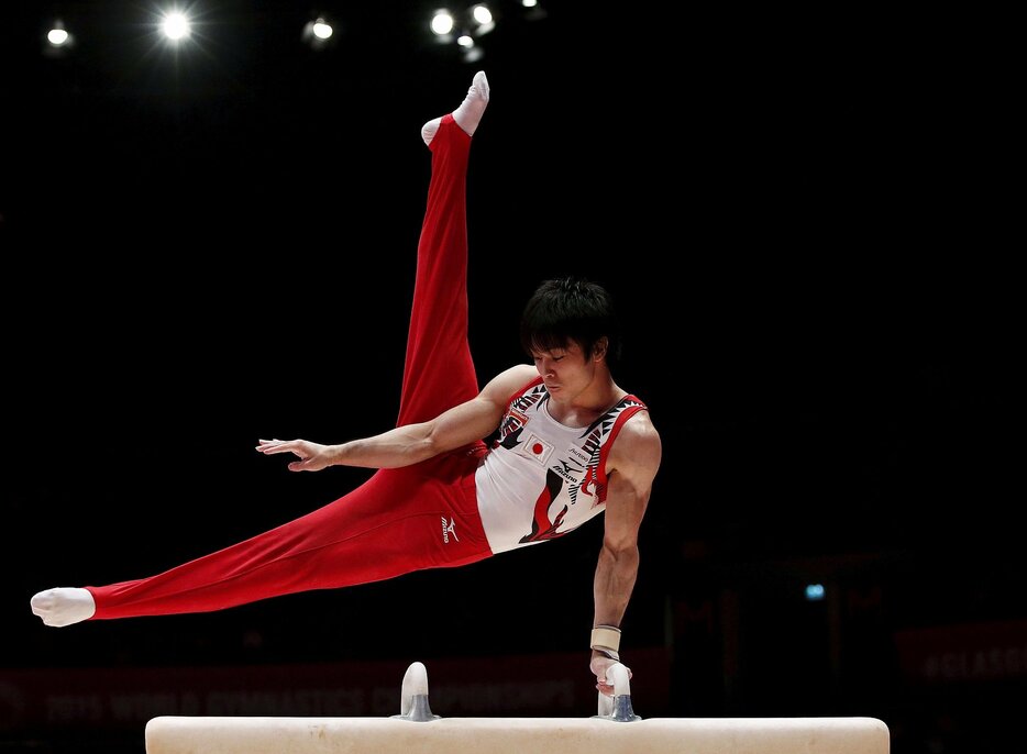 続く2種目目のあん馬で15.100点＝2015年10月30日（写真：ロイター/アフロ）