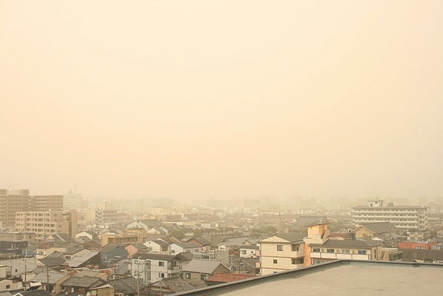 2010年の春に日本を襲った黄砂（Photo by U-ichiro Murakami）