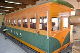 青森市の森林博物館に展示されている幹部視察用客車「あすなろ号」