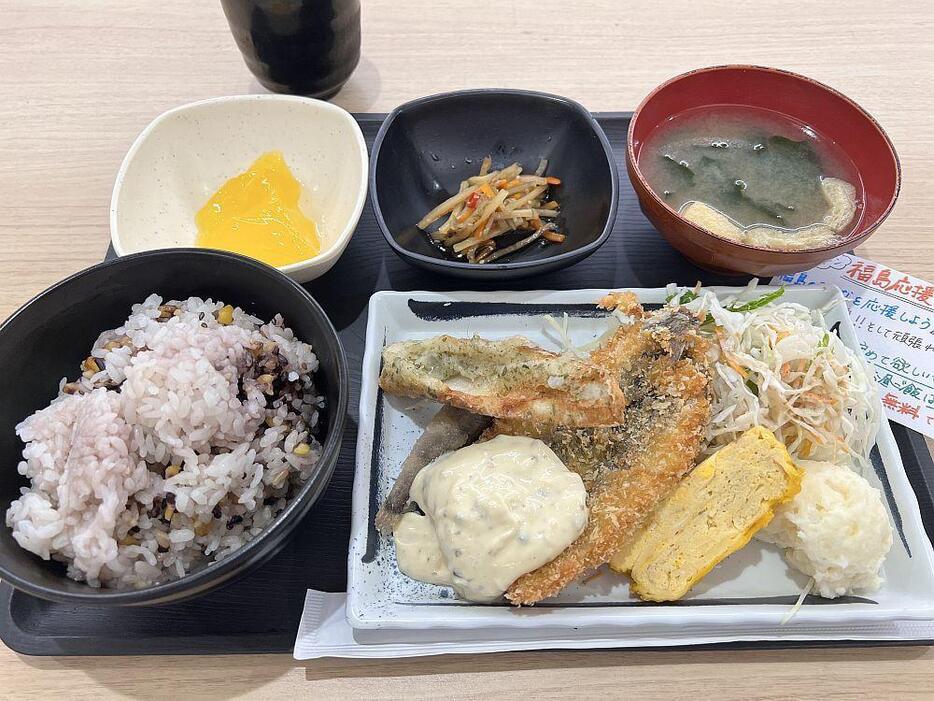 ［写真］大阪府庁の食堂で提供されている福島応援定食（撮影：具志堅浩二）