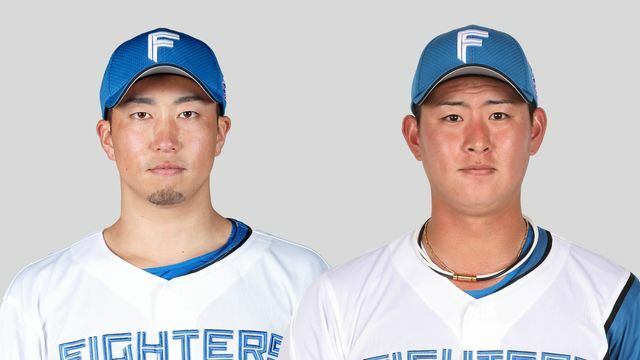 日本ハム・井口和朋投手（左）、姫野優也投手（右）