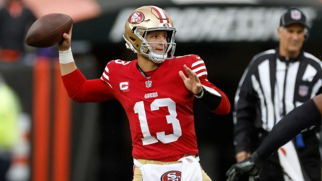 ４９ｅｒｓのＱＢブロック・パーディ選手（写真；ＡＰ／アフロ）