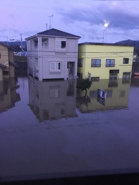 2019年の台風19号の際には、160cm以上の高さまで水が入り込んだ（写真提供：華正樓）