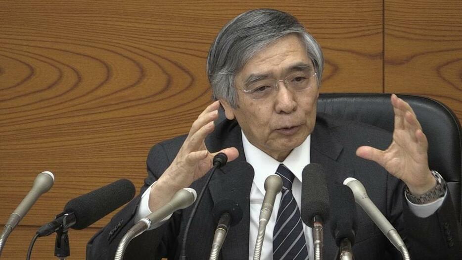 [写真]会見する日銀・黒田東彦総裁