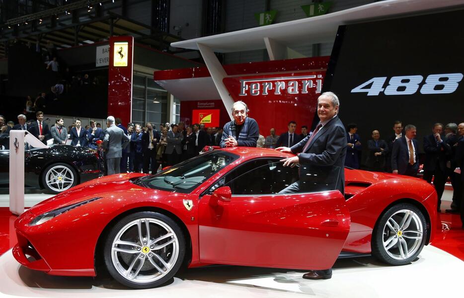 フェラーリ・488GTB＝2015年3月3日（ロイター/アフロ）