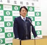 「商品開発などで社会問題の解決に寄与したい」と意欲を示す岩谷一宏市長