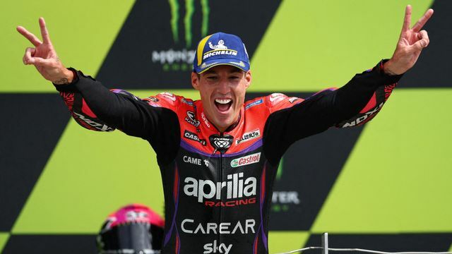MotoGPクラス通算２勝目をあげたアレイシ・エスパルガロ選手（写真：ロイター/アフロ）