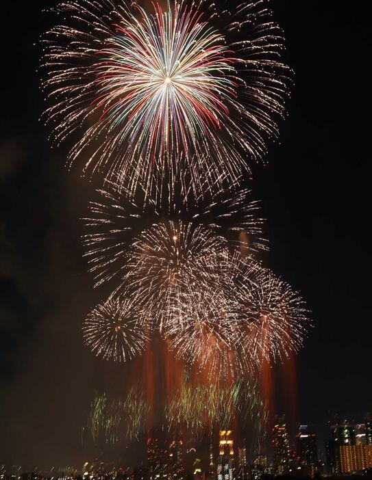 大輪の花を咲かせる花火（撮影：具志堅浩二）