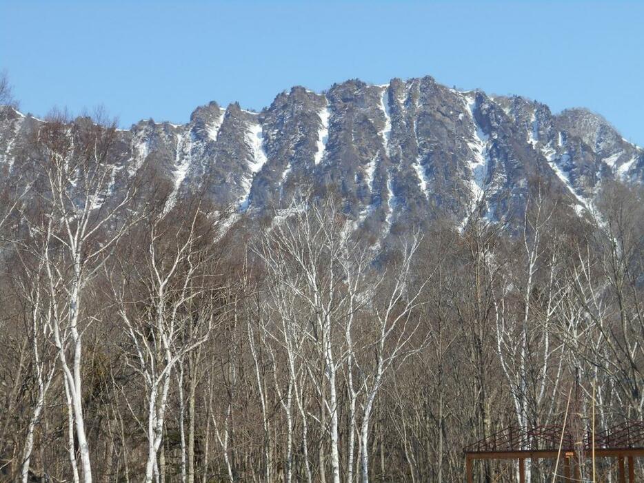 [写真]今年は雪が少ない戸隠高原