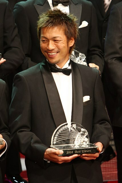授賞式で＝2008年（YUTAKA/アフロスポーツ）