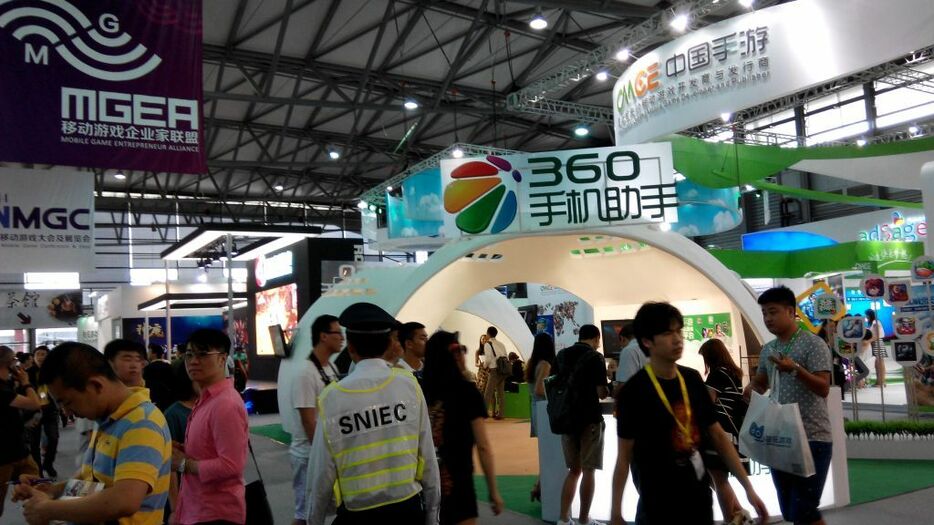 ［写真］10月20日に行われたスマートフォンのゲームイベント、第4届MGS中国移動遊戯大会（山谷剛史）