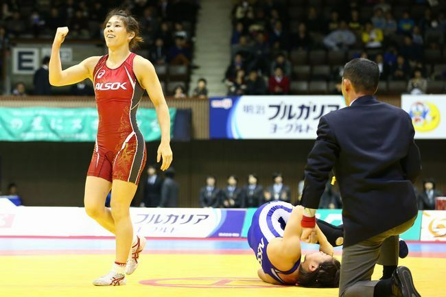 女子53kg級で優勝した吉田沙保里（写真：伊藤真吾/アフロスポーツ ）