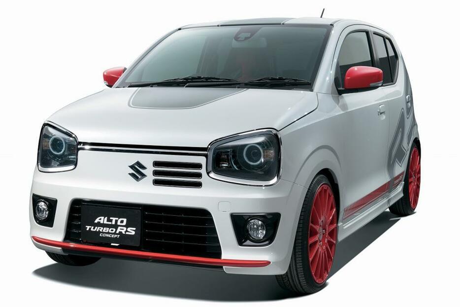 [画像]新型ALTO TURBO RS。軽のこの手のモデルは一時期ウンザリする感じだったが、アルトワークスがカタログから消えて10年。今見ると新鮮で目が吸い寄せられる