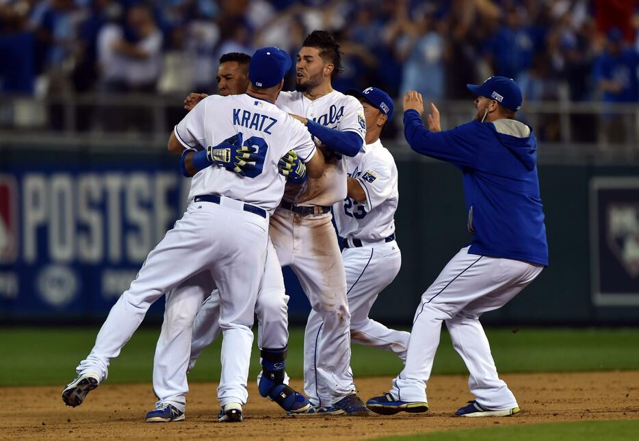 2014 MLB WCゲーム ロイヤルズ、サヨナラで地区S進出＝9月30日（USA TODAY Sports/アフロ）