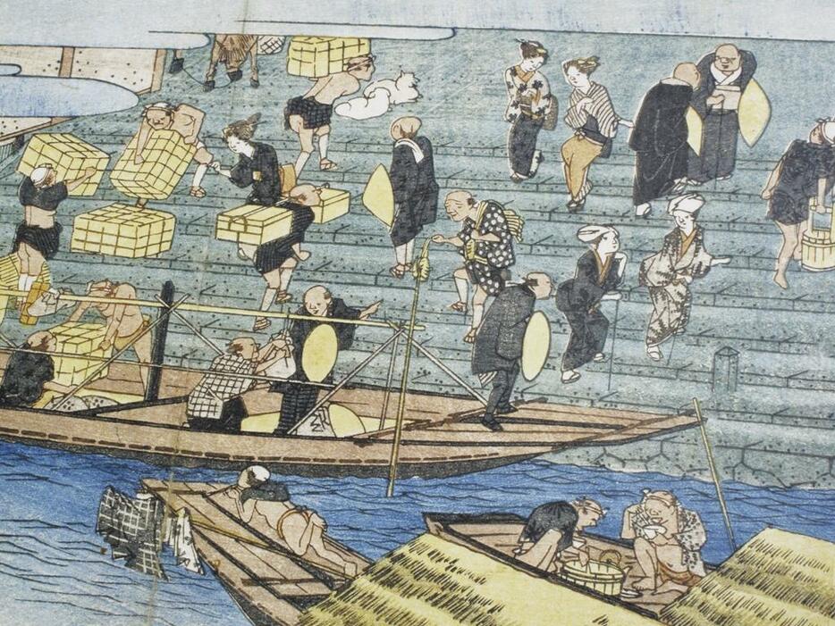［イメージ］江戸時代の大阪八軒家浜の図画。江戸時代は市場経済が発展し、都市的発展が起こったが、そのことが都市環境を悪化させた（写真：ペイレスイメージズ/アフロ ）