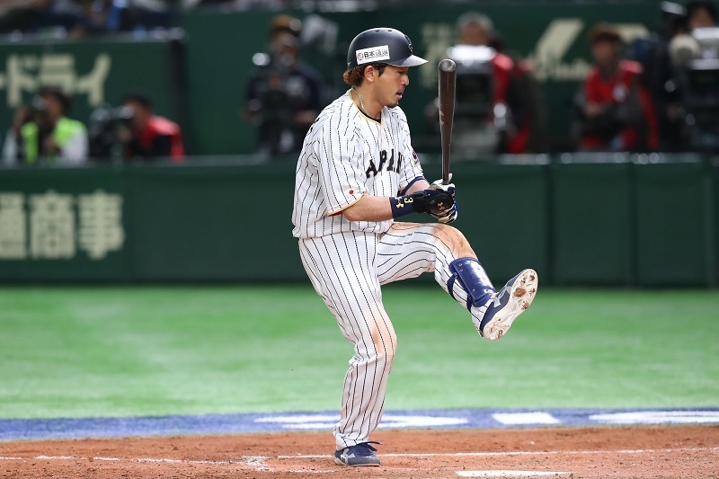 ここまで「WBC男」となっている松田も超積極打法で早撃ちが目立つ（写真：YUTAKA/アフロスポーツ）