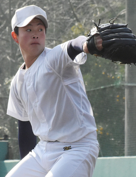 習志野の山本慶都投手＝秋丸生帆撮影