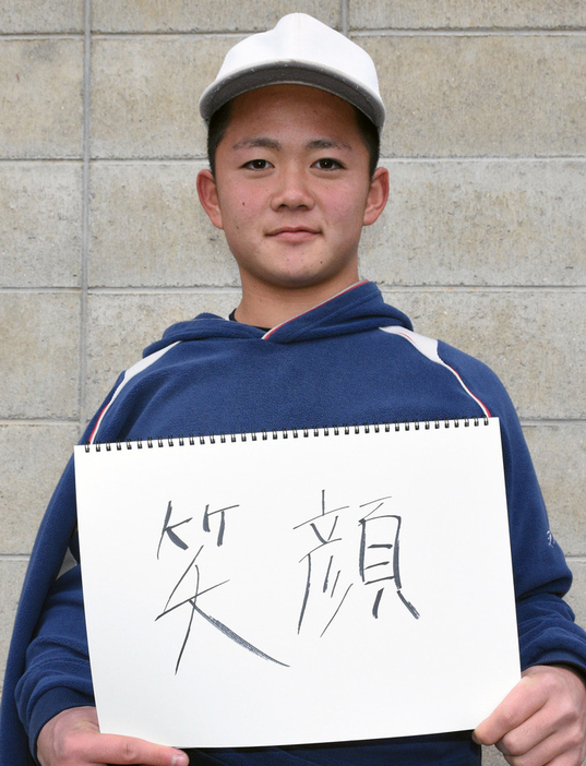 福家悠太選手（２年）＝倉敷市新田の倉敷商野球部グラウンドで、松室花実撮影