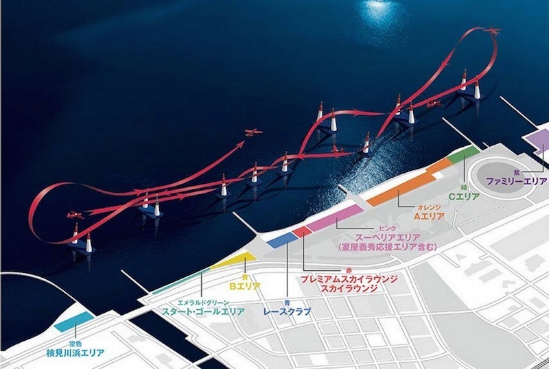 [図解]Red Bull Air Race Chiba 2015 のコース図