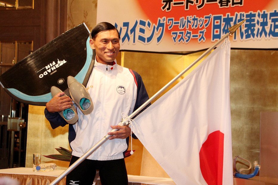 「フィンスイミング」の日本代表に選出。W杯マスターズ大会出場へ＝2015年5月7日（写真：まんたんウェブ/アフロ）