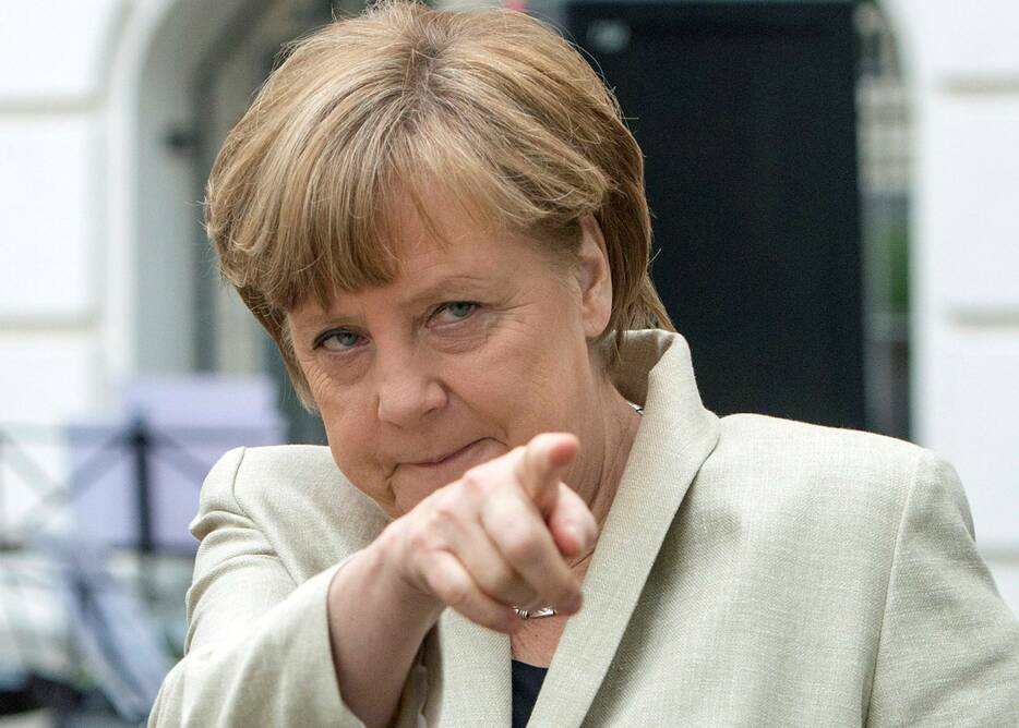 5年連続で1位、ドイツのアンゲラ・メルケル首相＝2015年5月12日（写真：代表撮影/ロイター/アフロ）