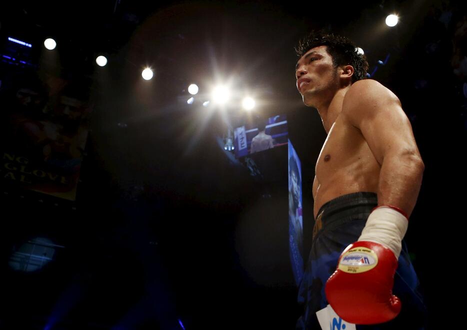 世界の頂を見据える村田諒太＝2015年5月1日（写真：ロイター/アフロ）