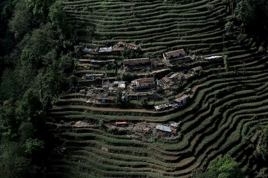 [写真]ミャンマー中部のヌワコット。美しい棚田も大地震の被害を免れなかった（ロイター/アフロ、2015年5月1日撮影）