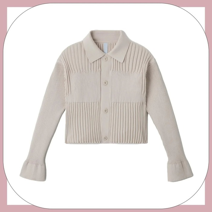 カーディガン「FLUTED CROPPED SHIRT CARDIGAN」￥52,800／シーエフシーエル