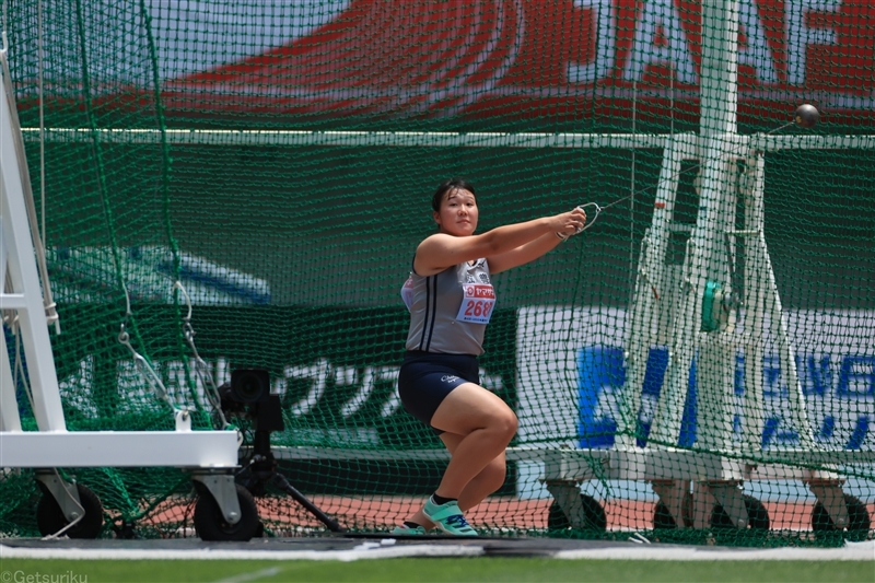 U20日本選手権女子ハンマー投で2位に入った工藤実幸乃（筑豊）