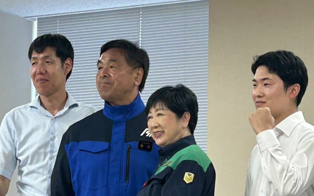 石川県の馳知事、派遣している都庁職員と面会