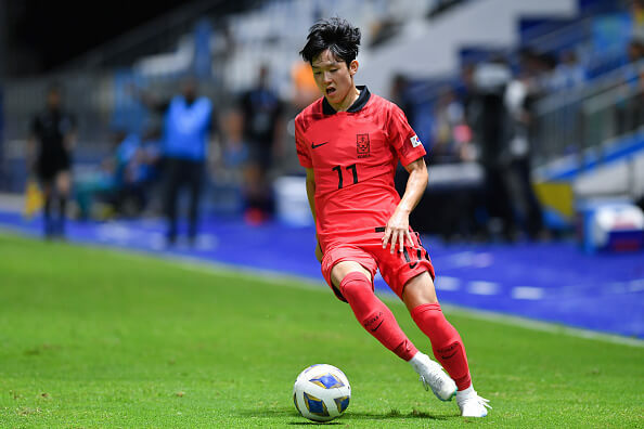 U-17韓国代表としてプレイするヤン・ミンヒョク　photo/Getty Images