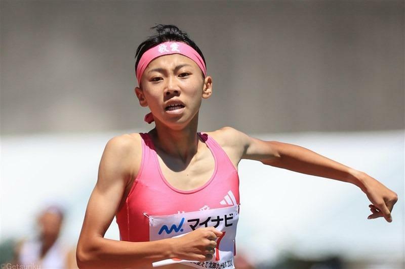 福岡インターハイ女子800mで大会新Vを飾った久保凛（東大阪大敬愛2）