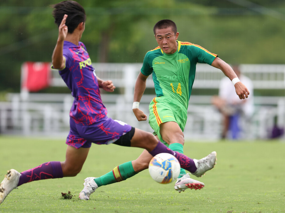 前半20分、帝京長岡高FW安野匠が右足で2点目のゴール(Manabu TAKAHASHI)