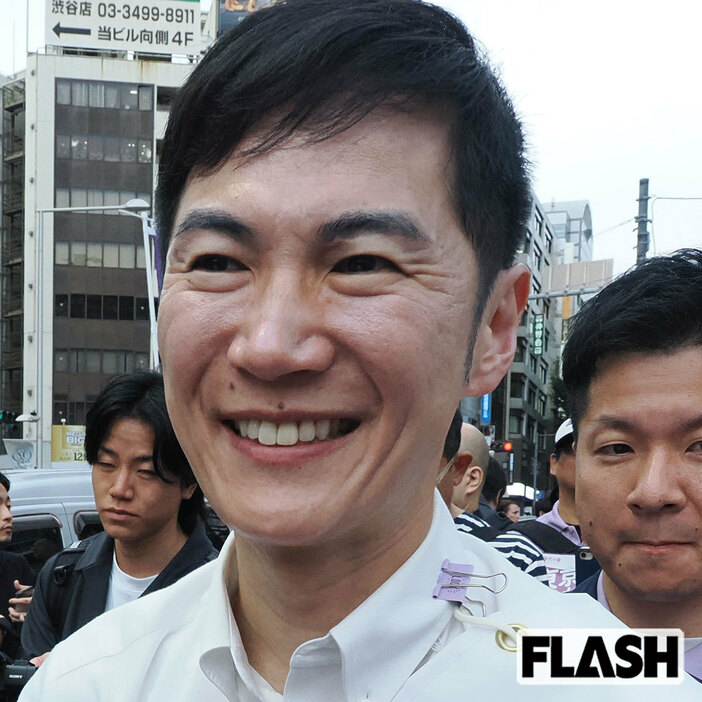 都知事選の選挙活動中の石丸伸二氏