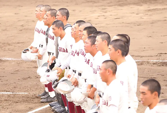 早稲田実の選手たち　※写真は過去の取材より