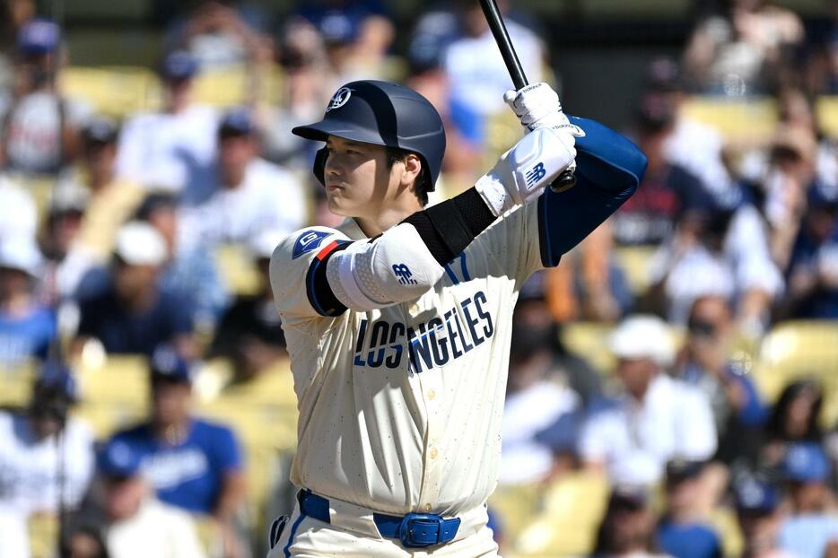 大谷は4打数1安打の成績。チームは延長11回サヨナラ勝ちを収めた(C)Getty Images