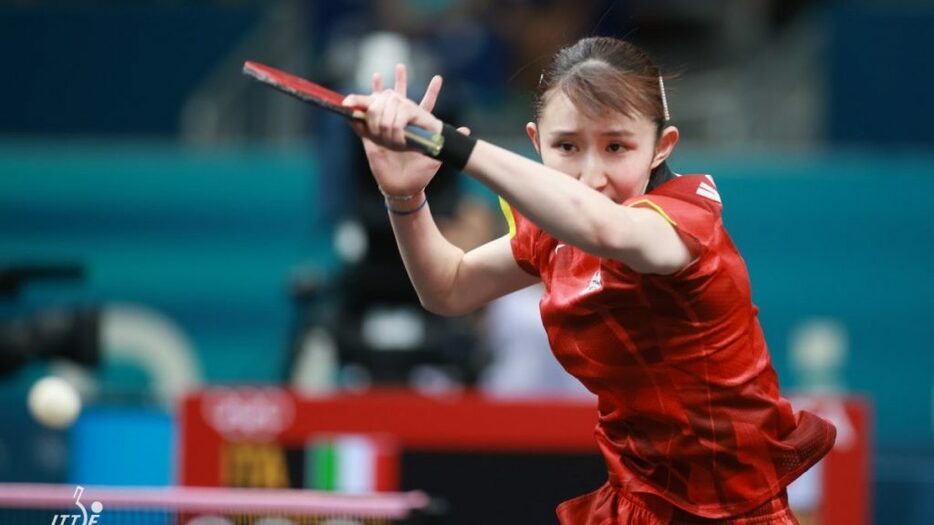 写真：早田ひな（日本生命）/提供：ITTFWorld