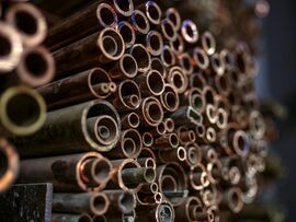 Copper pipes at a wholesale metal dealer. Photographer: Bloomberg Creative Photos/Bloomberg Creative Collection