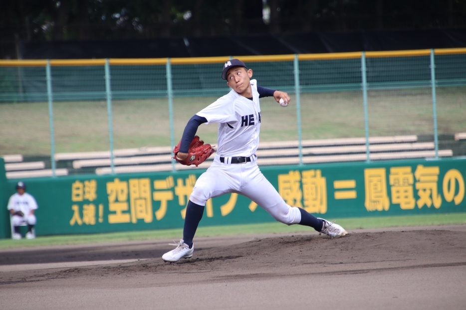 完封勝利を飾った大西傳心（龍谷大平安）