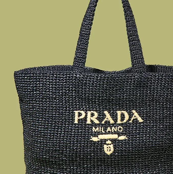 PRADA｜Crochet tote bag