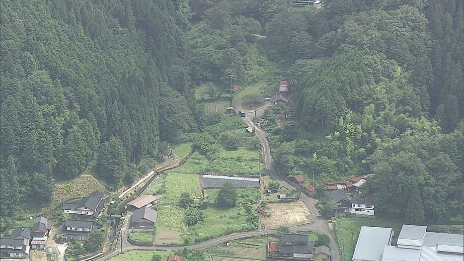 襲われたとみられる養父市大屋町笠谷