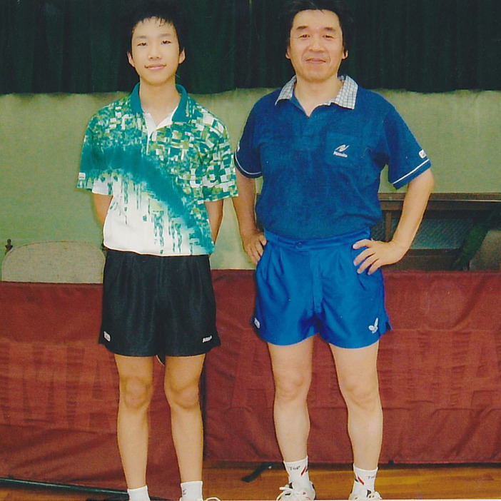 小学生時代の水谷隼さんと今福さん