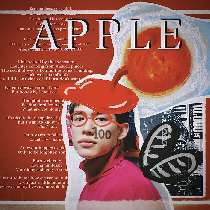 百名ヒロキの配信EP「Apple」ジャケット。