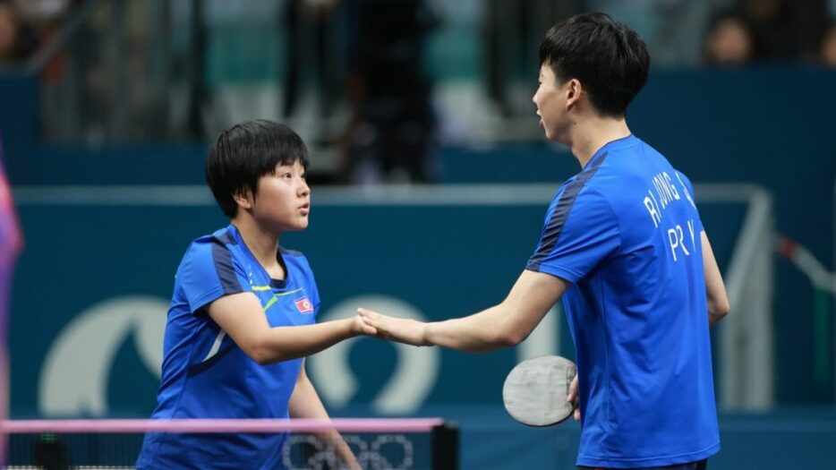 写真：李正植（リジョンシク）/金琴英（キムクンヨン・北朝鮮）/提供：ITTFWorld