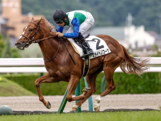 2番人気ミライヘノブーケが勝利(撮影：下野雄規)